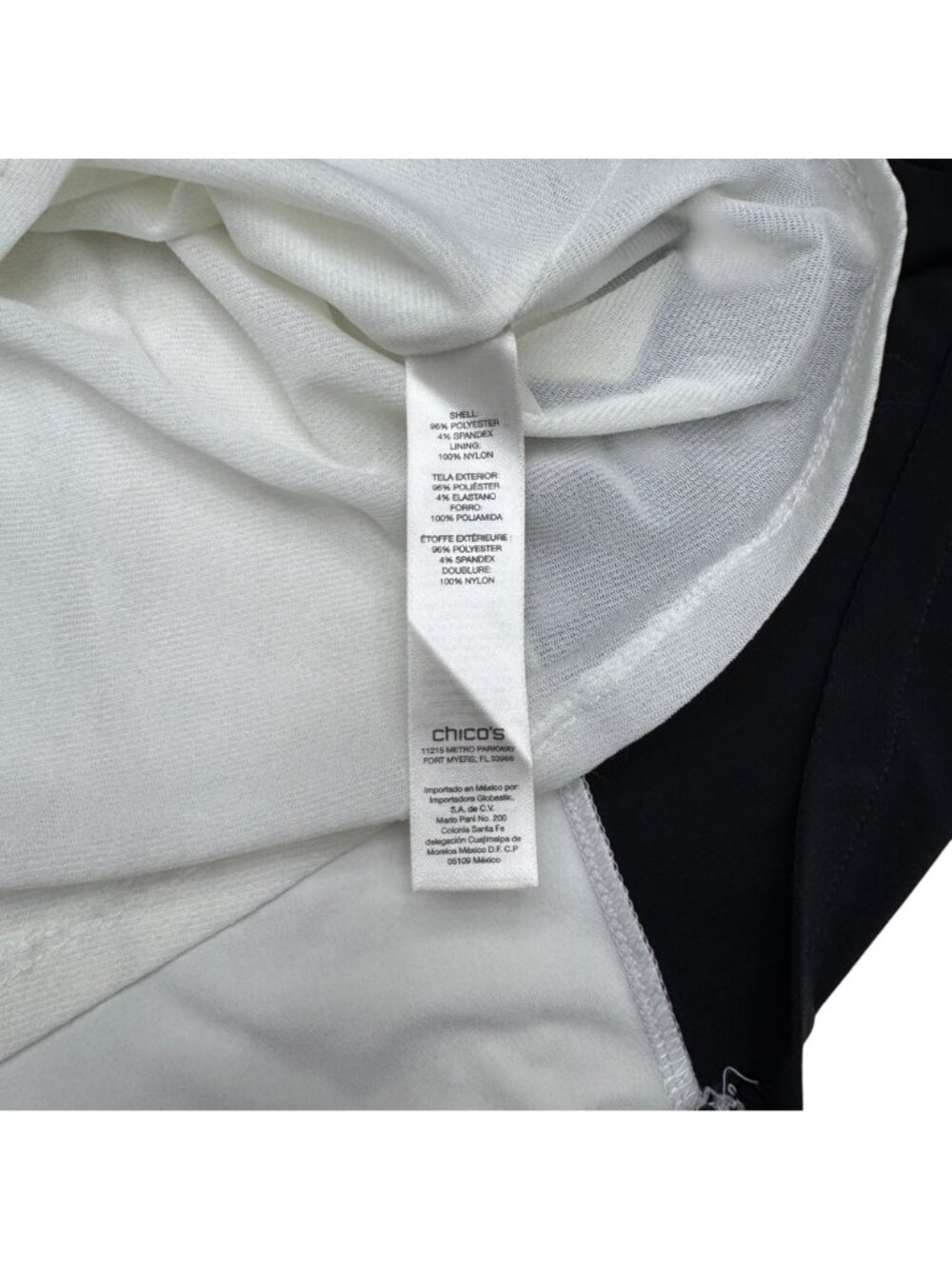 Chico's Women's Sleeveless Maxi Dress Black & White Colorblock, Size 1 (US M) - Picture 5 of 9
